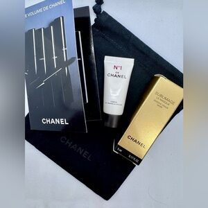 Chanel sample bundle and Chanel pouch